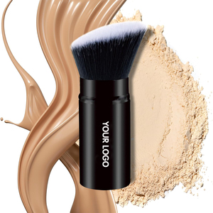 Petit pinceau à poudre Blush pour fond de teint champignon Pinceau de maquillage portable unique avec manche en aluminium épais Face Spot Sale - Product Image 1