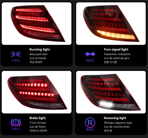 Nouveau feu arrière LED AURON pour Mercedes Classe C W204 (2007-2013) |   Mise à niveau de la rétrofit |   12V 36W 6000K Lentille transparente - Product Image 3