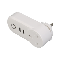 Prise intelligente WiFi Tuya standard britannique 13A avec fonction de minuterie, contrôle à distance, double ports de charge USB et commande vocale