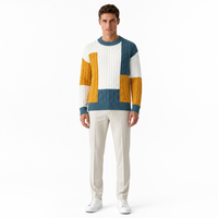 Pull molletonné à col montant pour homme, coupe ample, best-seller hiver ; Grande taille, tricoté en viscose synthétique, haute élasticité