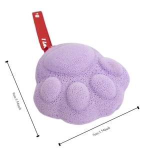 Brosse de bain pour bébé, éponge douce en forme de patte de chat pour la douche, éliminateur de peaux mortes, éponge de bain pour bébé en PE, motif dessin animé, pour le lavage domestique - Product Image 6