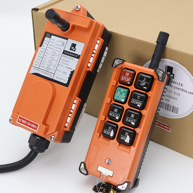 F21-E1B Industrial Wireless Remote Control  6-button Single Speed  12V/36V/220V/380V/440V for Crane Hoist Remote Control