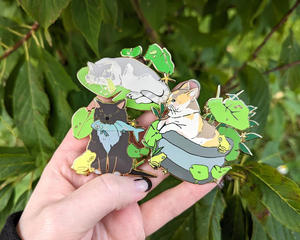 Aanpasbare Transparante Ambachten Van Zinklegering Glitter Dier Cartoon Zwart Nikkel Email Voor Promotionele Mode - Product Image 5