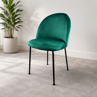 Chaise de salle à manger moderne en velours bouclé, confortable et minimaliste, avec pieds dorés, pour restaurant, mobilier d'intérieur beige