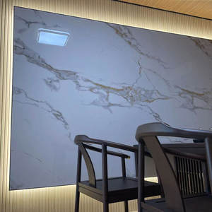 Foshan PVC marbre PET panneau de surface brillant pour la décoration des murs intérieurs - Product Image 5
