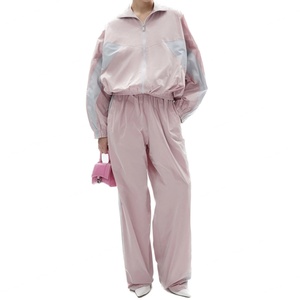 Manufacturer Wholesale Custom Casual <b>Tracksuit</b> With Side Stripes 100% Waterproof Nylon <b>Women</b>' <b>s</b> <b>Tracksuit</b> - Product Image 4