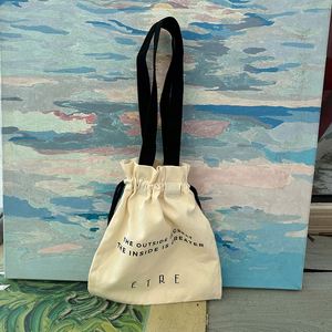 Wholesale Natural Color Cotton <b>Drawstring</b> <b>Pouch</b> Bag Organic Cotton Canvas Tote Handbags - Product Image 1