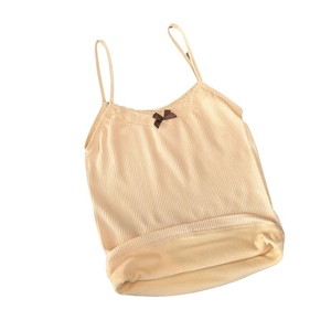 Camisola con lazo de encaje Pure Desire para mujer, chaleco térmico ajustado con forro polar cálido, ropa interior y exterior para otoño e invierno - Product Image 5