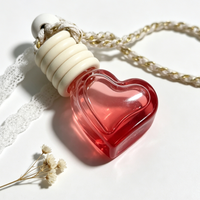 Flacon diffuseur de parfum en verre de haute qualité 5 ml pour voiture, vente en gros, avec bouchon à vis, emballage de parfum en pendentif, logo personnalisé imprimé à l'écran