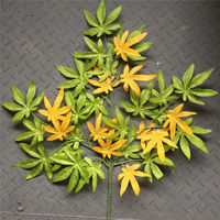 Différentes couleurs de feuilles artificielles, feuilles de chanvre artificielles, feuilles d'érable artificielles
