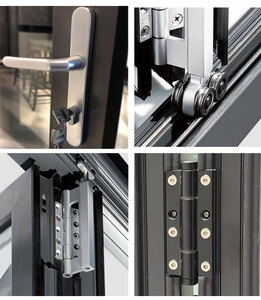 2025 nouveau Style AS2047 extérieur en aluminium Double couche verre Bi pli portes patio insonorisées portes en verre pliantes - Product Image 5