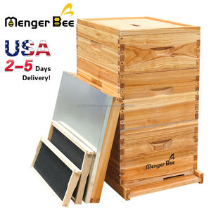 Nouvelle ruche Langstroth complète à 3 niveaux avec 10 cadres en bois de sapin enduit de cire, stock américain, expédition rapide 2-5 jours - Product Image 2