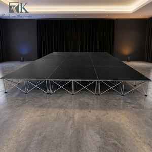 เวทีพกพาสำหรับงานกลางแจ้ง ขนาด 4x4 ฟุต ขายส่ง แพลตฟอร์มเวทีเคลื่อนที่แบบรวดเร็ว พร้อมพรมปูพื้น - Product Image 3