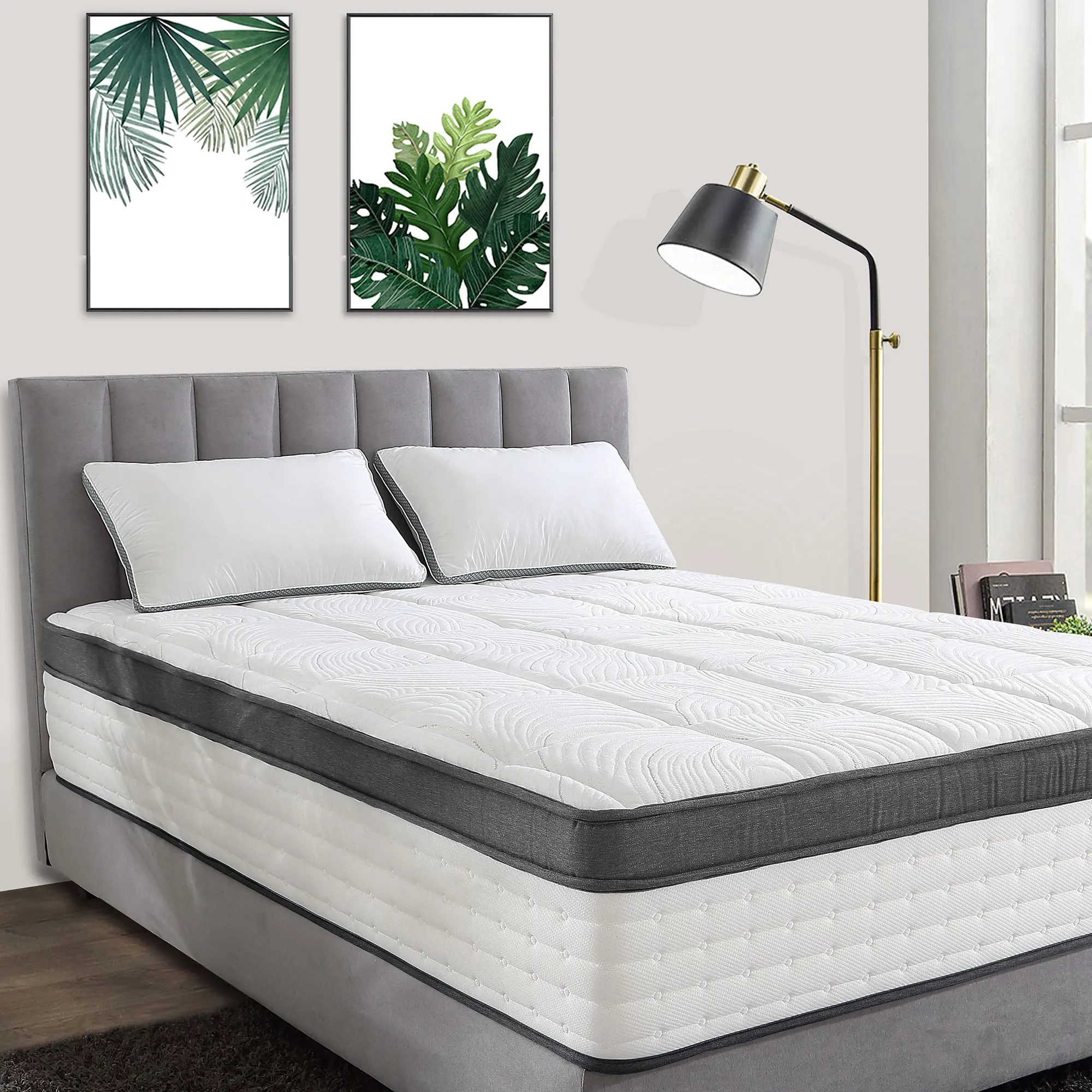 Comfortable organic latex mattress 100% natural super soft foam top pocket spring mattress