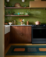 Carreaux muraux en céramique émaillée verte moderne française antidérapants pour cuisine, salle de bain, restaurant, hôtel, villa et école