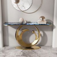Table console convertible moderne, simple et luxueuse en marbre pour entrée/couloir