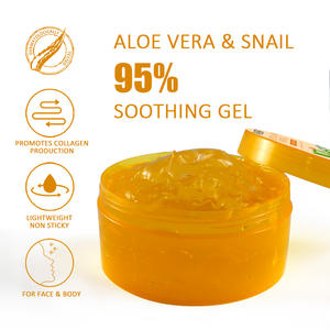 도매 유기농 알로에 베라 달팽이 진정 젤 스킨 케어 보습 진정 콜라겐 미백 달팽이 젤 알로에 베라 젤 - Product Image 6