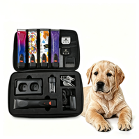 Tondeuse professionnelle sans fil rechargeable en acier inoxydable pour animaux de compagnie, à faible bruit et longue autonomie pour chiens