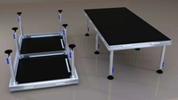 Scène d'événement personnalisable à assembler, plateforme de scène en treillis d'aluminium réglable à charge lourde