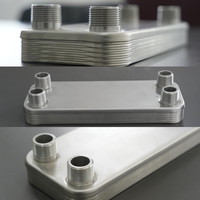 Pompe à chaleur industrielle à eau froide pour climatisation, à échange thermique par plaques, en acier inoxydable, avec plaques brasées en titane