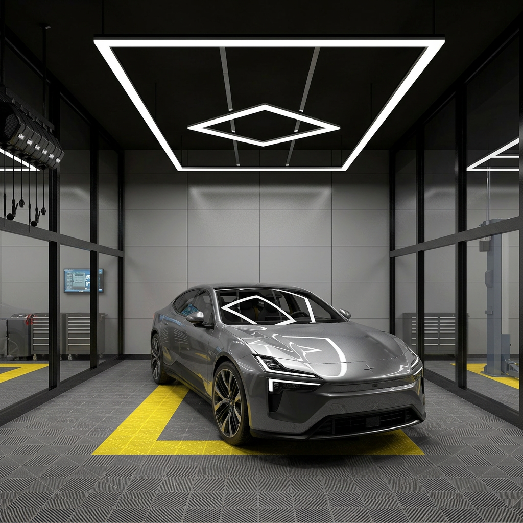 Custom Designed Professional LED Ceiling Lights Anti-Glare Working Light for Car Wash Booth and Car Repair Station