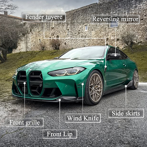 สเกิร์ตข้างคาร์บอนไฟเบอร์แท้สำหรับ M4 G82 ปีกข้าง - Product Image 2