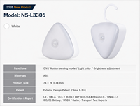 Lampe de nuit à détection de mouvement LED, mini lampe rechargeable par USB pour armoire de chambre à coucher
