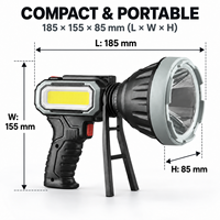 Lampe de travail LED Bright Bird 400lm 6000K lumière du jour rechargeable par USB batterie Li-ion 18650 IP44 extérieur jardin hôtel