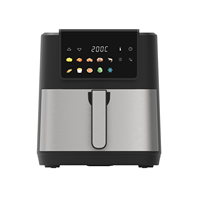 Friteuse à air numérique 6,5 L avec écran tactile, cuiseur électrique avec pot antiadhésif, four à air chaud sain, appareil de cuisine OEM ODM