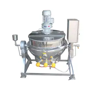 Tilting 500L electric heating syrup sugar candy melting heating jacketed kettle food cooking kettle with agitator