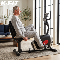 Vélo d'exercice magnétique inclinable K-FIT GS-8509R – Équipement de musculation à domicile à prix abordable – Vélo d'appartement pour cardio en intérieur