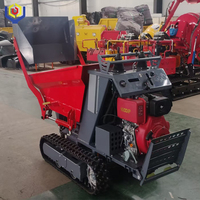 Mini-dumper chenillé diesel autoporteur 500 kg à chenilles en caoutchouc, homologué CE, transporteur tout-terrain, moteur entièrement hydraulique