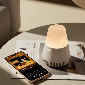 KUANGXIANG Salon Chambre Décoration Cristal Pierre Huile Essentielle Diffuseur Petits Haut-parleurs de Musique avec Lampe d'Ambiance Chaude - Product Image 2