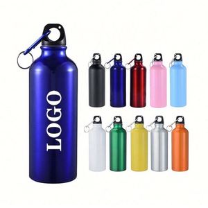 Bouteilles d'eau sportives en aluminium personnalisées avec logo promotionnel 400 ml/500 ml/600 ml/750 ml avec mousquetons pour le cyclisme, nouveauté et cadeau d'entreprise - Product Image 1