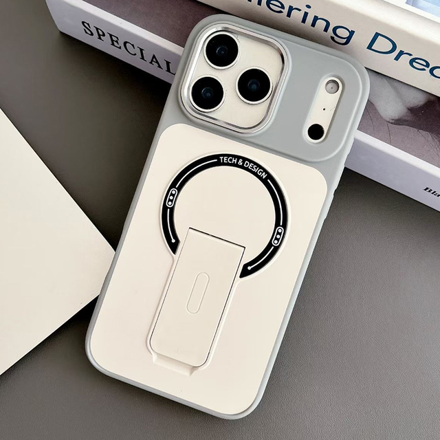 MOQ 500 Factory Phone case Solide Kickstand PC TPU Magnetic for iPhone 17 Air Magnetic Shockproof covers for iPhone 16 Pro Max