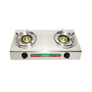 शीर्ष गुणवत्ता वाले घरेलू रसोई उपकरण 2 बर्नर गैस कुकिंग स्टोव सस्ती कीमत स्टेनलेस स्टील Fst हीटिंग 2 बर्नर गैस कुकटॉप्स - Product Image 1