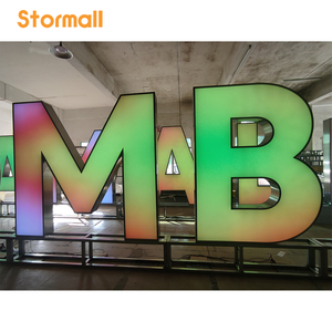 自立型ビルサイン 屋外 大型 照明付き文字 3D看板 カスタムLEDライト ブランドロゴサイン 業務用 - Product Image 3