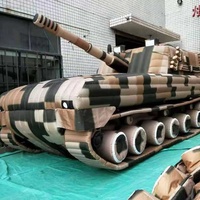 Usine à vendre Promotionnel Personnalisé Festival Événement Réservoir Gonflable Faux Cible Modèle Missile Véhicule Air Soufflé