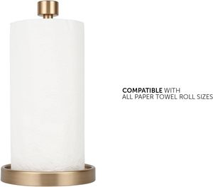 Portarrollos de Papel con Base Pesada Antideslizante, para Cocina y Baño, Fácil Operación con una Sola Mano, Acero Inoxidable - Product Image 4