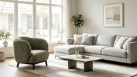 Fauteuil de salon moderne et durable avec structure en bois pour la maison, le bureau, le salon, la salle à manger et l'hôtellerie - Meubles de maison