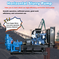 Pompe à boue horizontale à corps divisé diesel avec revêtement en caoutchouc remplaçable pour le transport de scories minières, de cendres et de déchets dans les usines métallurgiques et les centrales à charbon