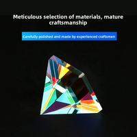 Custom Multi-Faceted Pyramid Prism - Optical Glass Beam Splitting Component with Multi-Color Coating for Laser & Display Systems