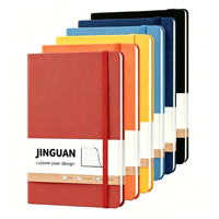 Carnet à couverture rigide en PU avec bande élastique, logo personnalisé et motif de couverture, journal multicolore pour le bureau