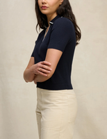 Pull décontracté d'été pour femme, tricoté sur mesure, coupe ajustée, manches courtes, col rabattu, anti-boulochage, qualité supérieure, vente en gros