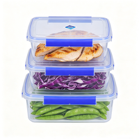 Plastic lunchbox voor het bewaren van groenten, afsluitbare pot voor fruit, snacks en koekjes, vaatwasmachinebestendig
