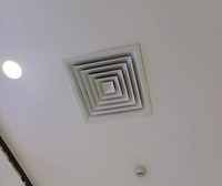 Diffuseur d'air carré en aluminium pour plafond HVAC, grille de ventilation réglable pour système de climatisation
