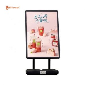 Soporte de exhibición de póster de aluminio resistente al viento para exteriores, señal de pavimento de 70x100 - Product Image 1