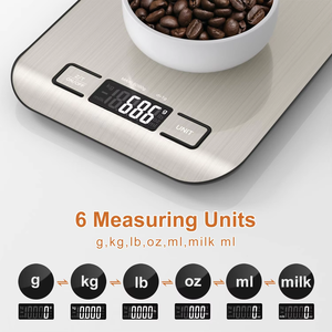 Bilancia da cucina digitale con batteria a <span class=keywords><strong>lunga</strong></span> durata, display LCD, bilancia per pesare alimenti e frutta in acciaio inossidabile con molteplici funzioni - Product Image 4