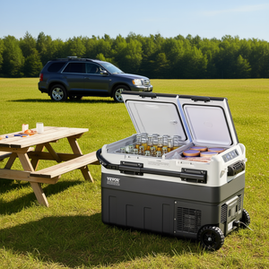 Compresseur portatif de congélateur de réfrigérateur de voiture de double zone de 40 L pour l'usage de maison et de voiture - Product Image 2