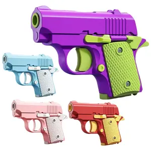 2024 new design 3D printing small stress relief plastic mini safety toy gun 1911 toy